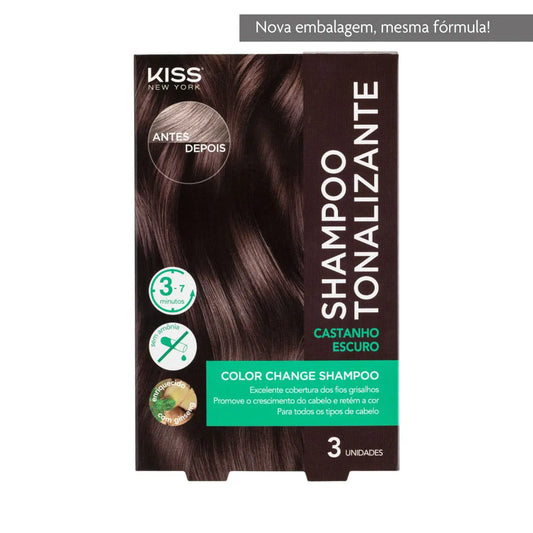 Shampoo Tonalizante Color Change Castanho Escuro - Kiss New York