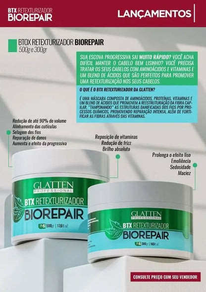 BTX RETEXTURIZADOR BIOREPAIR GLATTEN 300G